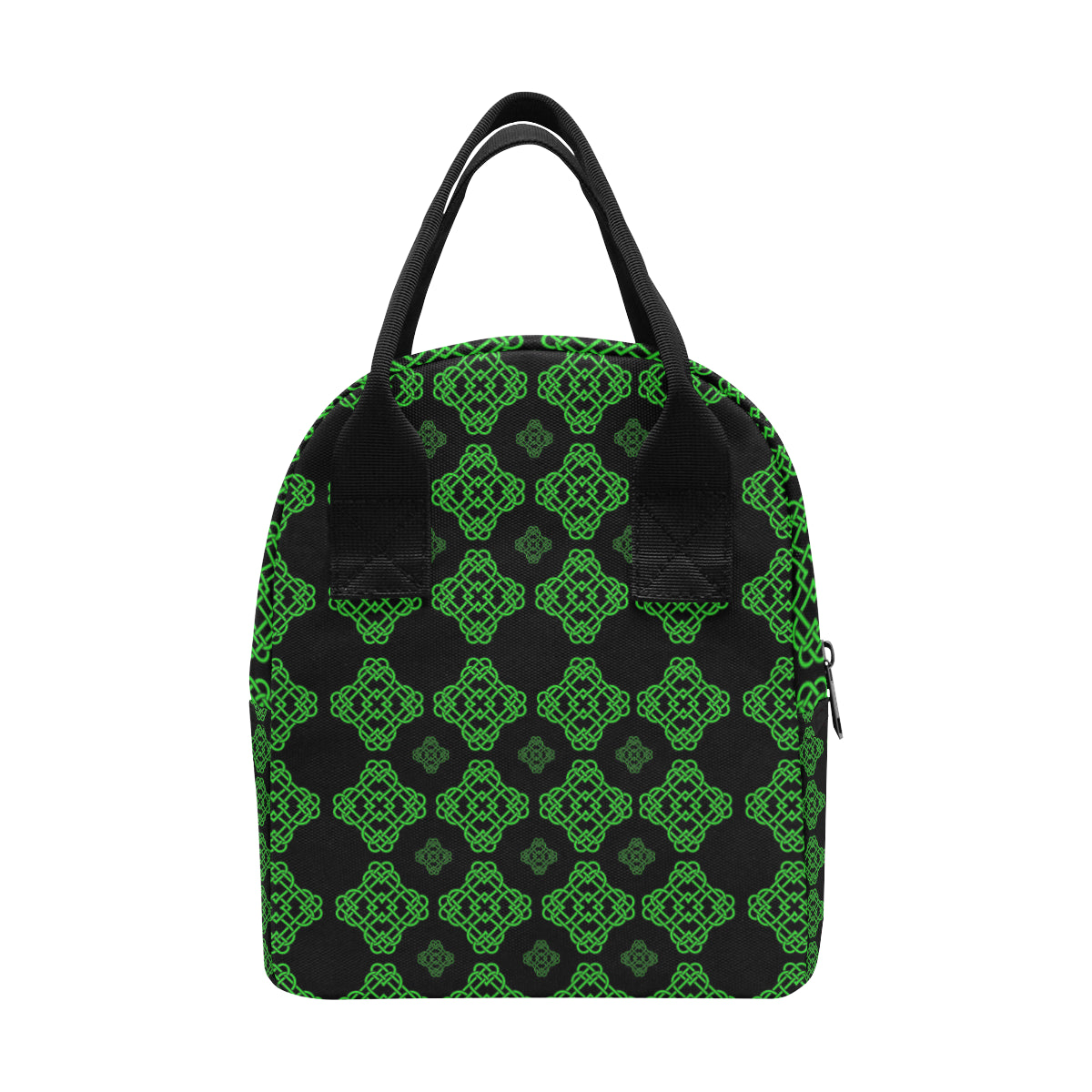 Celtic Knot Green Neon Design Insulated Lunch Bag