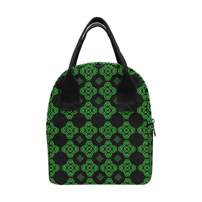 Celtic Knot Green Neon Design Insulated Lunch Bag