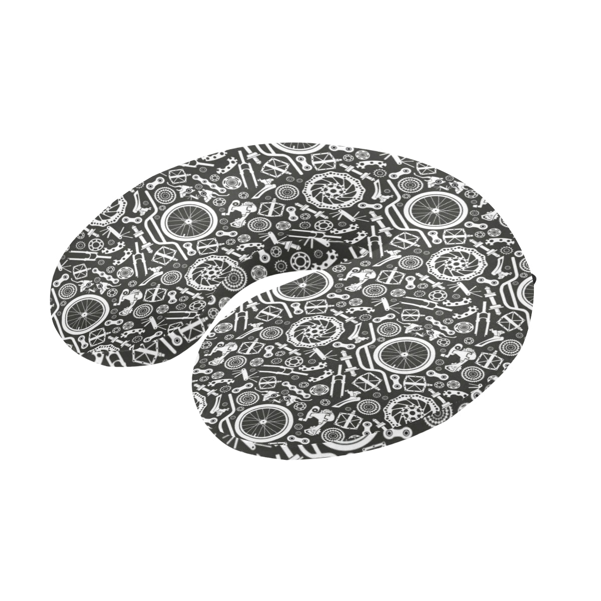 Bicycle Tools Pattern Print Design 02 U-Shaped Travel Neck Pillow