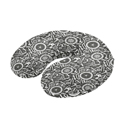 Bicycle Tools Pattern Print Design 02 U-Shaped Travel Neck Pillow