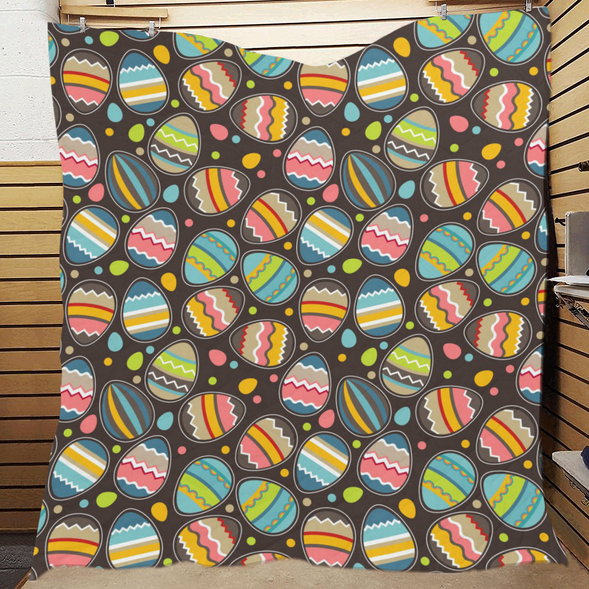 Easter Eggs Pattern Print Design RB03 Premium Quilt