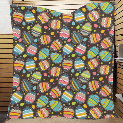 Easter Eggs Pattern Print Design RB03 Premium Quilt