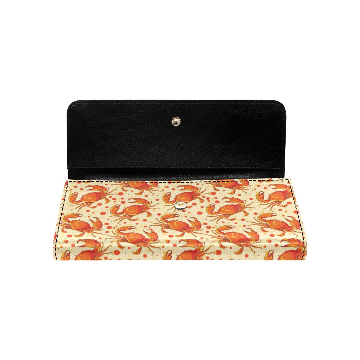 Crab Pattern Print Design 01 Women's Trifold Wallet