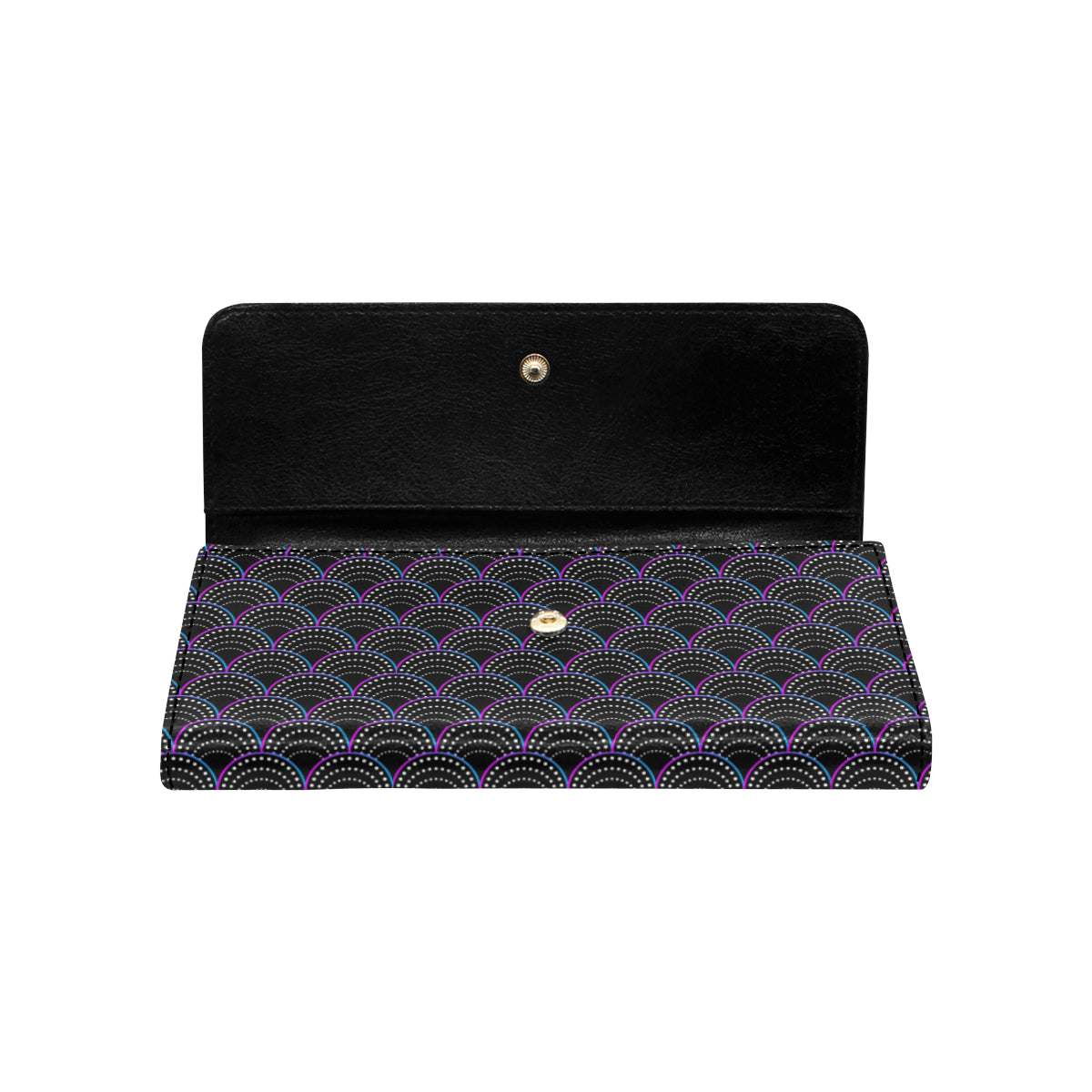 Mermaid Pattern Print Design 09 Women's Trifold Wallet