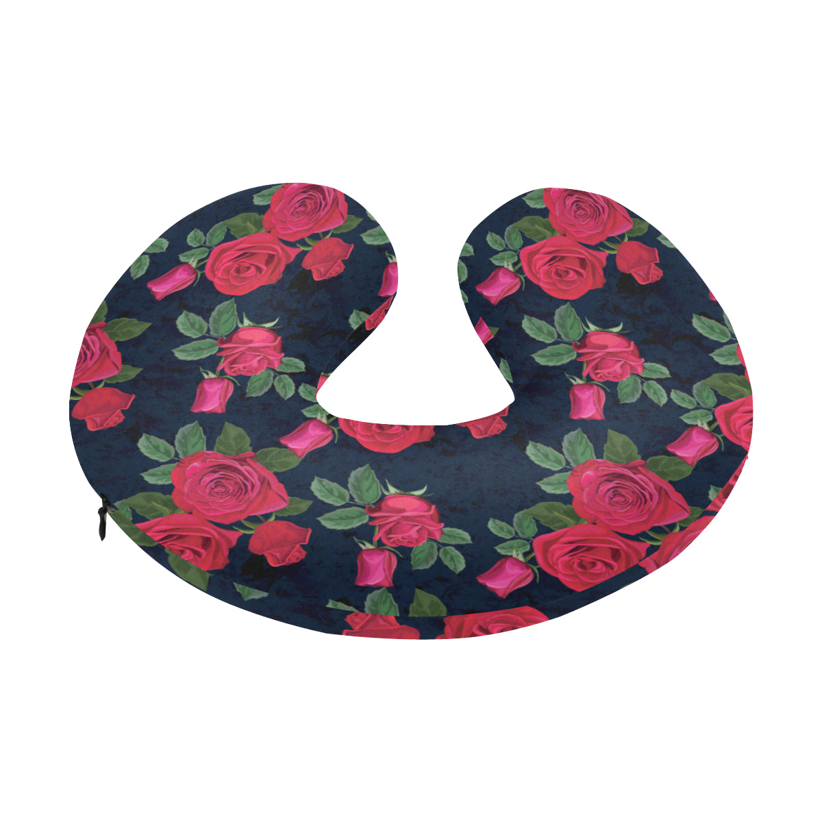 Rose Pattern Print Design A04 U-Shaped Travel Neck Pillow