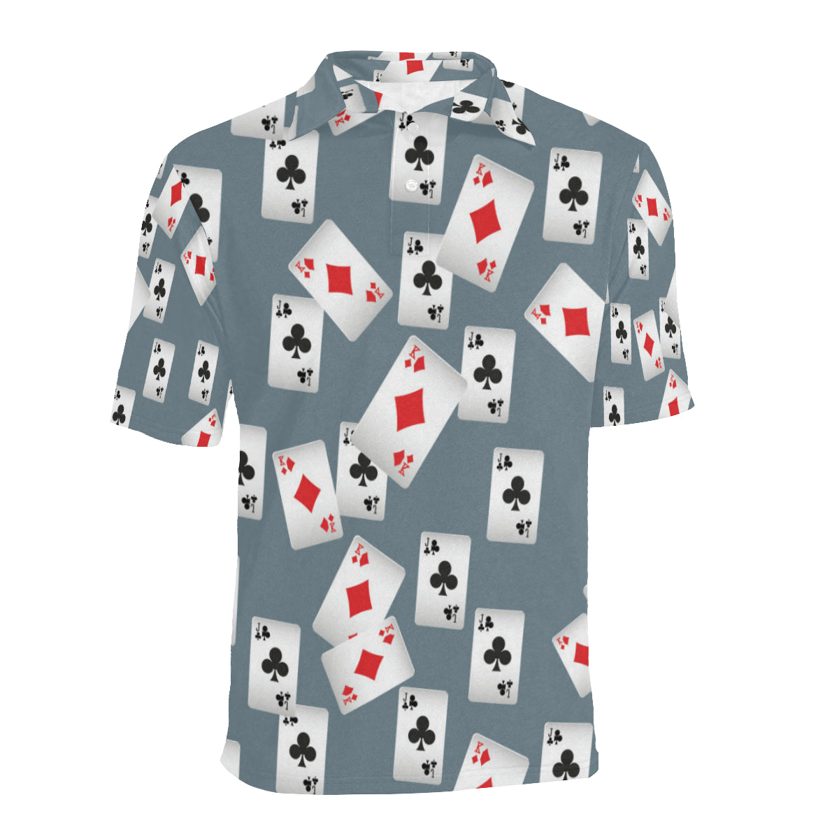 Poker Cards Pattern Print Design A05 Men Polo Shirt