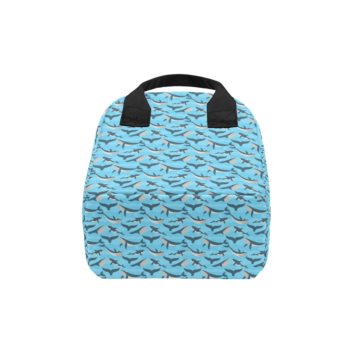 Whale Pattern Design Themed Print Insulated Lunch Bag