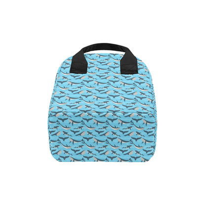 Whale Pattern Design Themed Print Insulated Lunch Bag