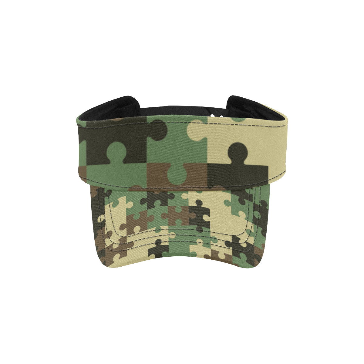 Puzzle Camo Pattern Print Design A03 Unisex Sun Visor
