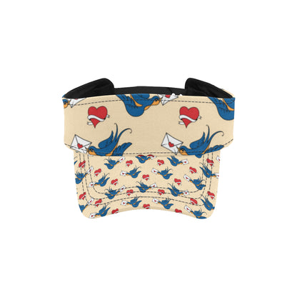 Swallow Bird Pattern Print Design 05 Unisex Sun Visor