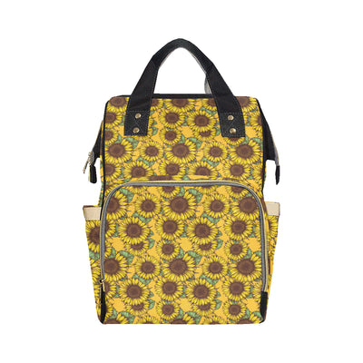 Sunflower Pattern Print Design SF04 Diaper Bag Backpack