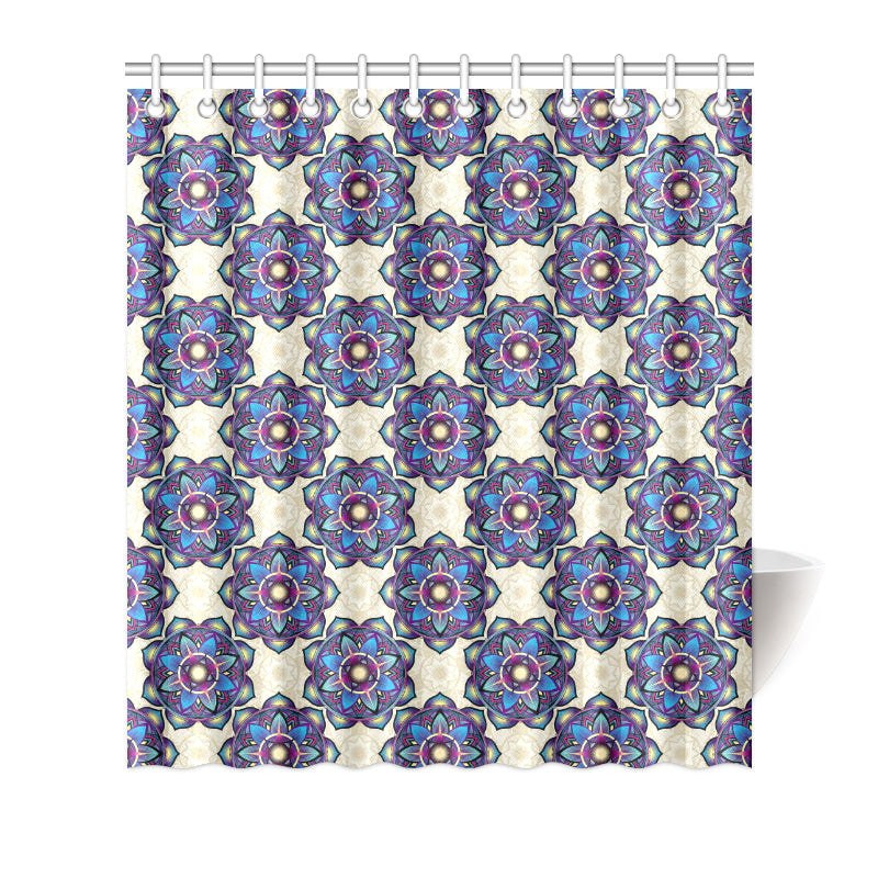 lotus Boho Pattern Print Design LO08 Shower Curtain