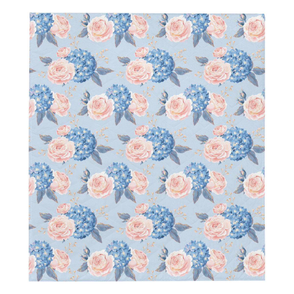 Hydrangea Pattern Print Design HD06 Premium Quilt