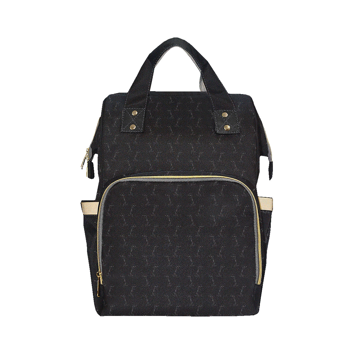 Black Cat Pattern Print Design 03 Diaper Bag Backpack