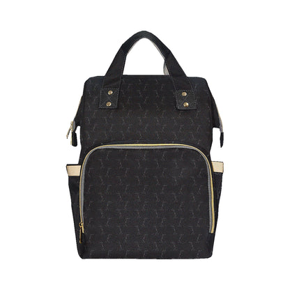 Black Cat Pattern Print Design 03 Diaper Bag Backpack