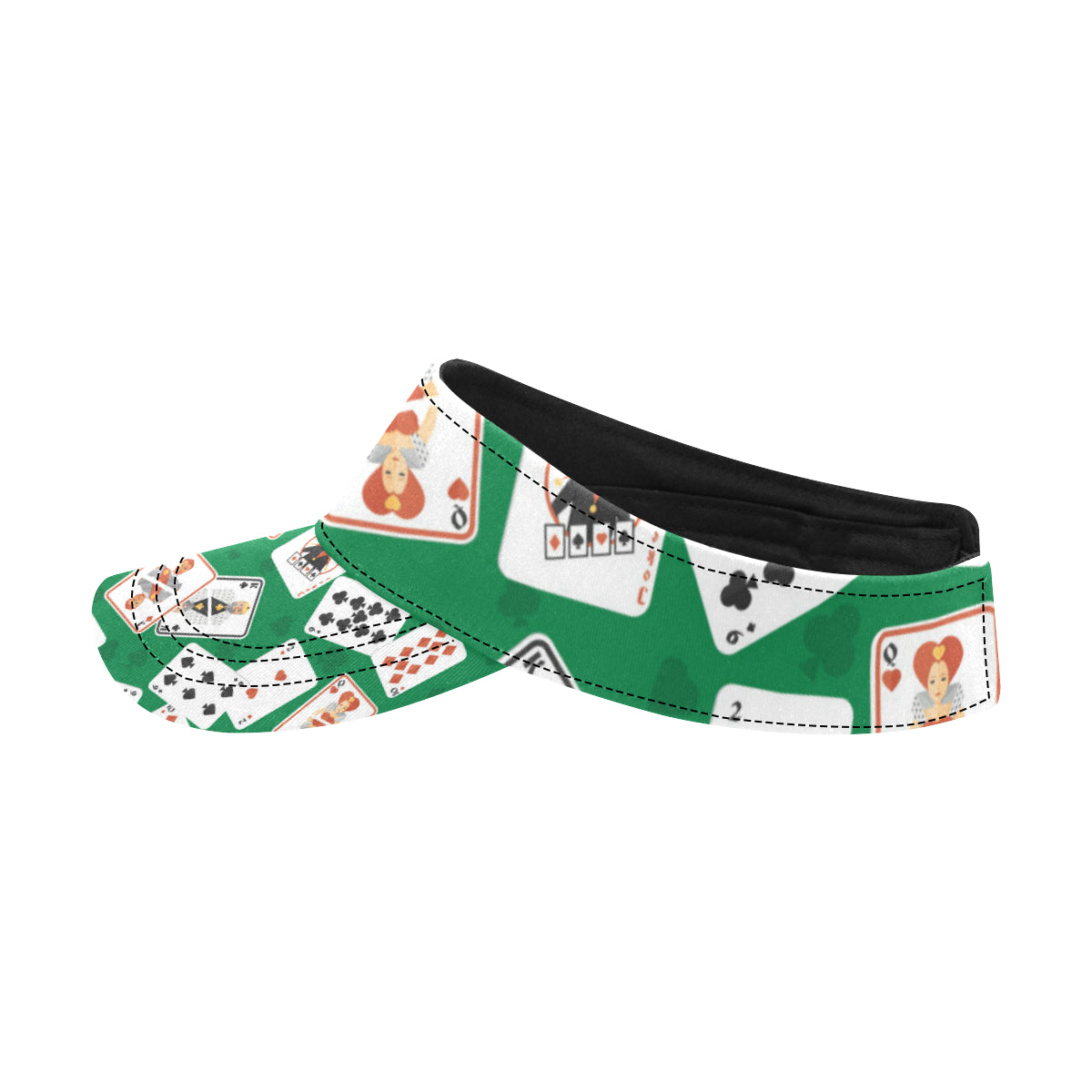 Poker Cards Pattern Print Design A03 Unisex Sun Visor