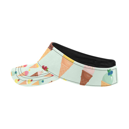 Ice Cream Pattern Print Design 03 Unisex Sun Visor