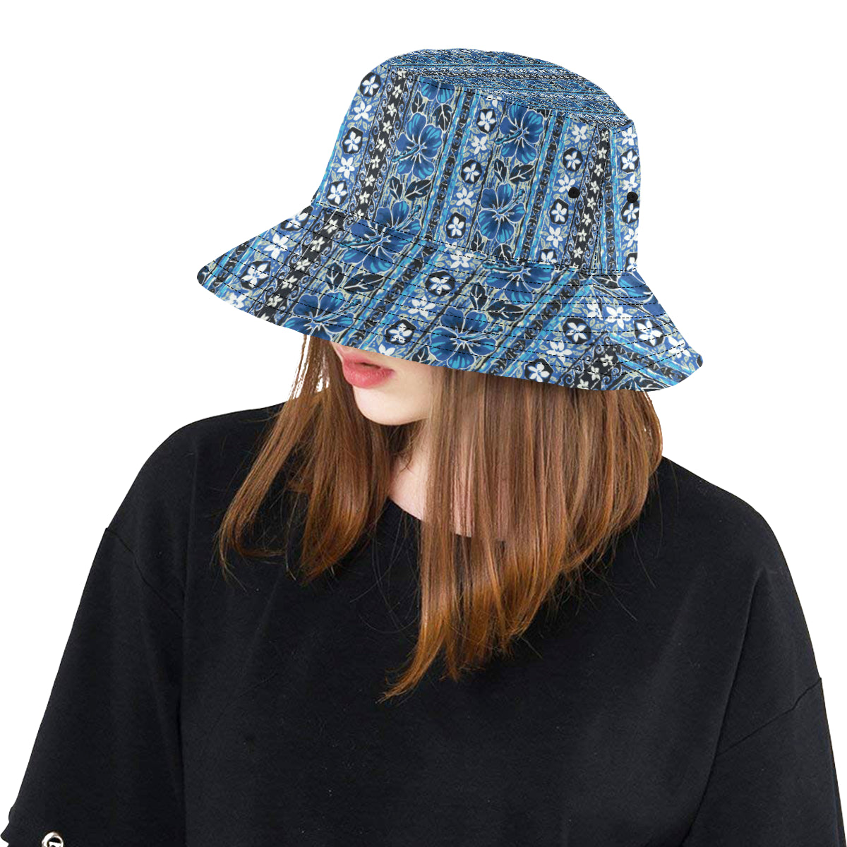 Hawaiian Themed Pattern Print Design H012 Unisex Bucket Hat