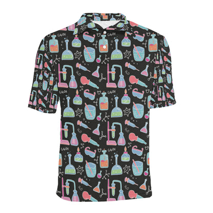 Chemical Pattern Print Design 06 Men Polo Shirt