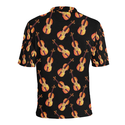 Violin Pattern Print Design 04 Men Polo Shirt