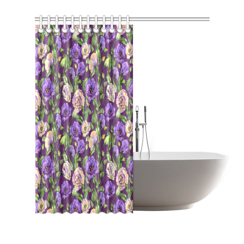 Lisianthus Pattern Print Design LT03 Shower Curtain
