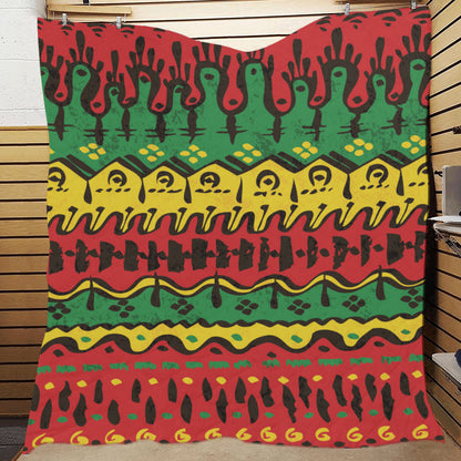Rasta Pattern Print Design A01 Premium Quilt
