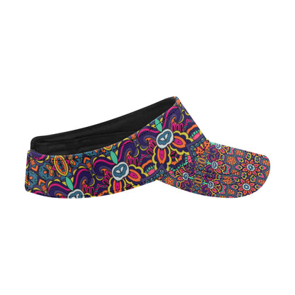Ethnic Flower Style Print Pattern Unisex Sun Visor