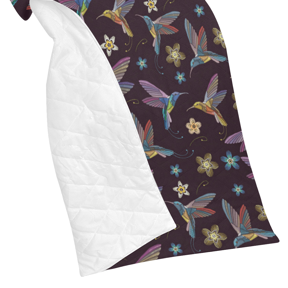 Hummingbird Pattern Print Design 04 Premium Quilt
