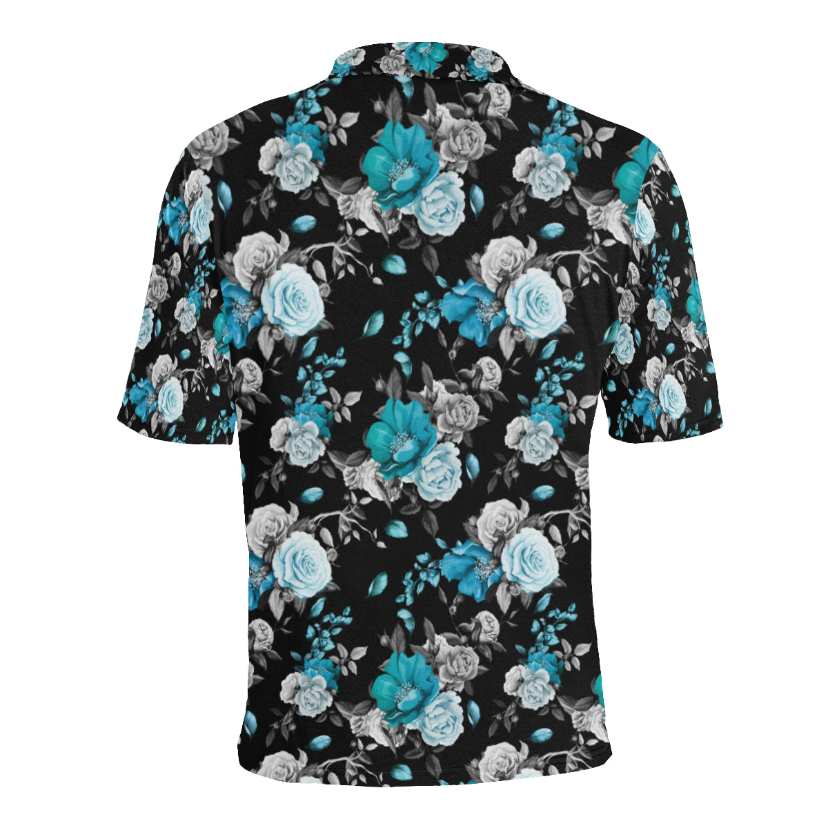 Rose Pattern Print Design A02 Men Polo Shirt