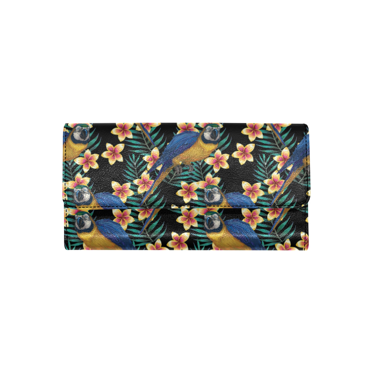Macaw Pattern Print Design 01 Women's Trifold Wallet