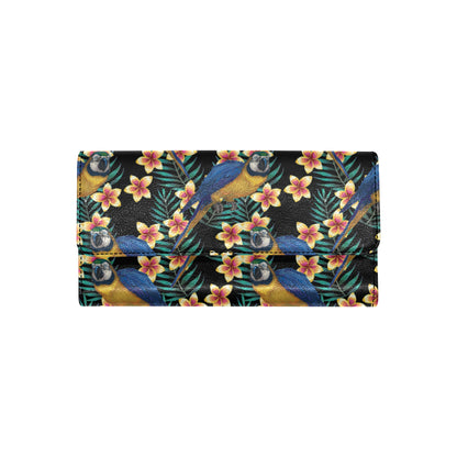 Macaw Pattern Print Design 01 Women's Trifold Wallet