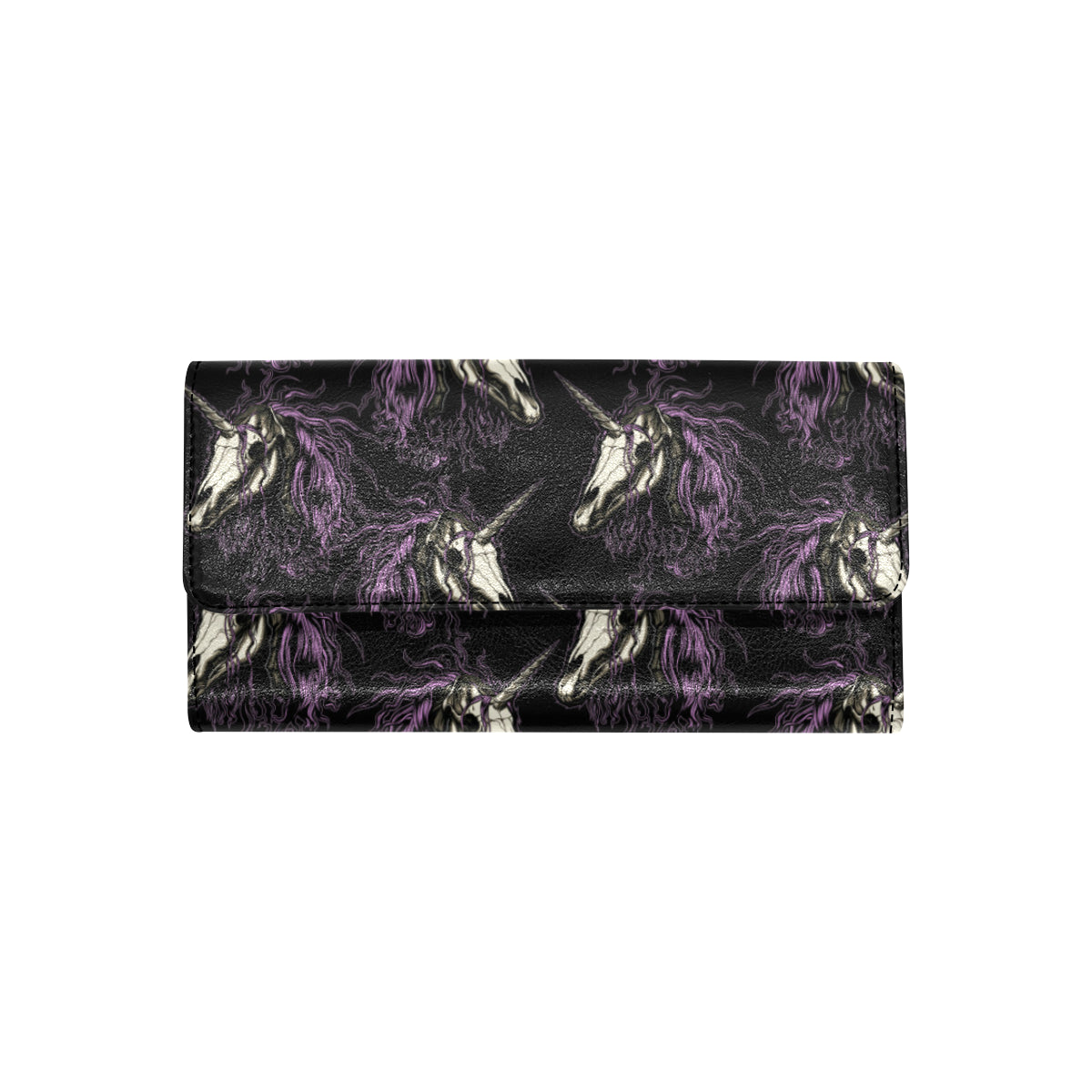 Unicorn Skull head Women's Trifold Wallet