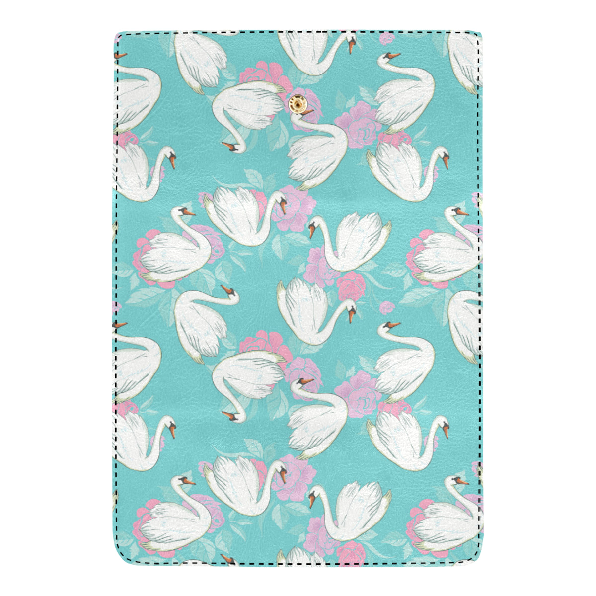 Swan Pattern Print Design 03 Women's Trifold Wallet