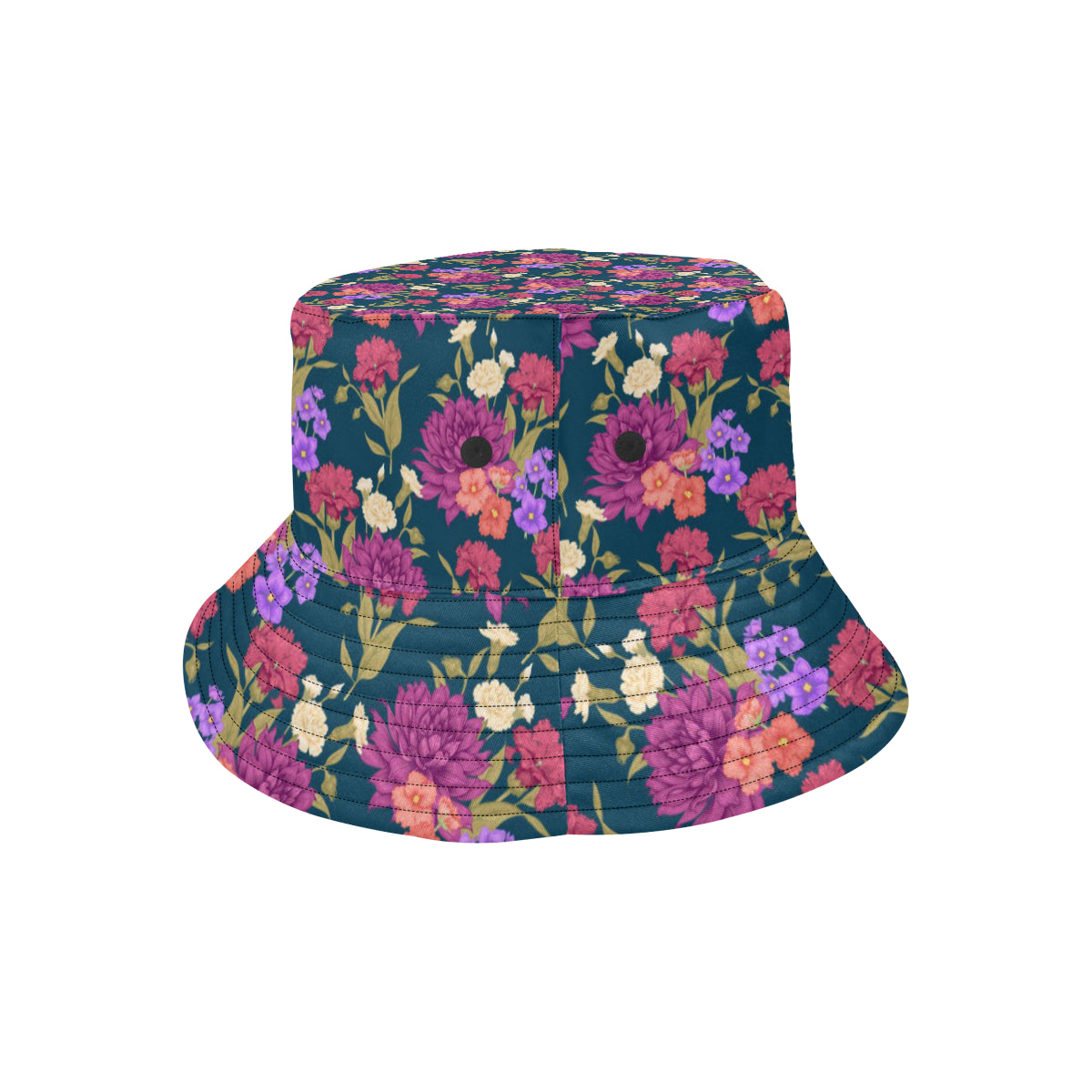 Dahlia Pattern Print Design DH01 Unisex Bucket Hat