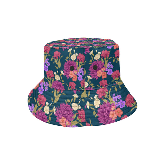 Dahlia Pattern Print Design DH01 Unisex Bucket Hat