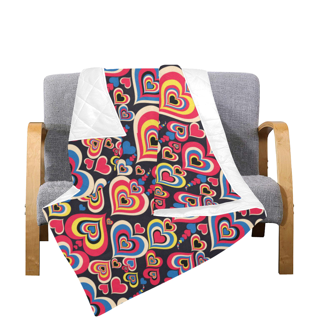 Heart Pattern Print Design HE08 Premium Quilt