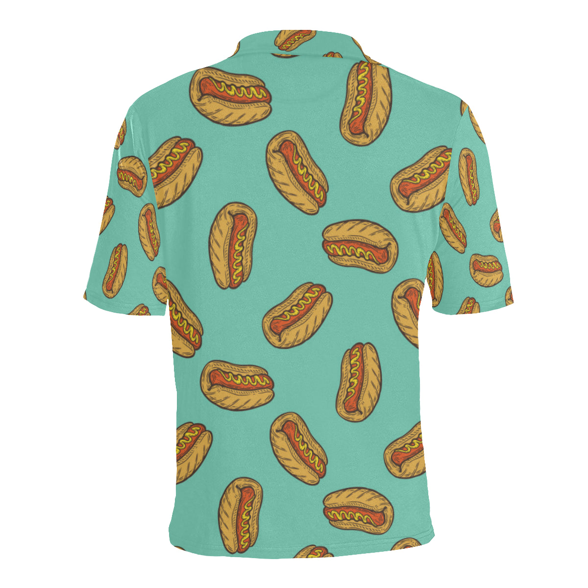 Hot Dog Pattern Print Design 04 Men Polo Shirt
