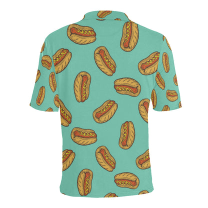 Hot Dog Pattern Print Design 04 Men Polo Shirt