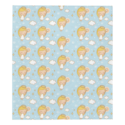Angel Pattern Print Design 05 Premium Quilt