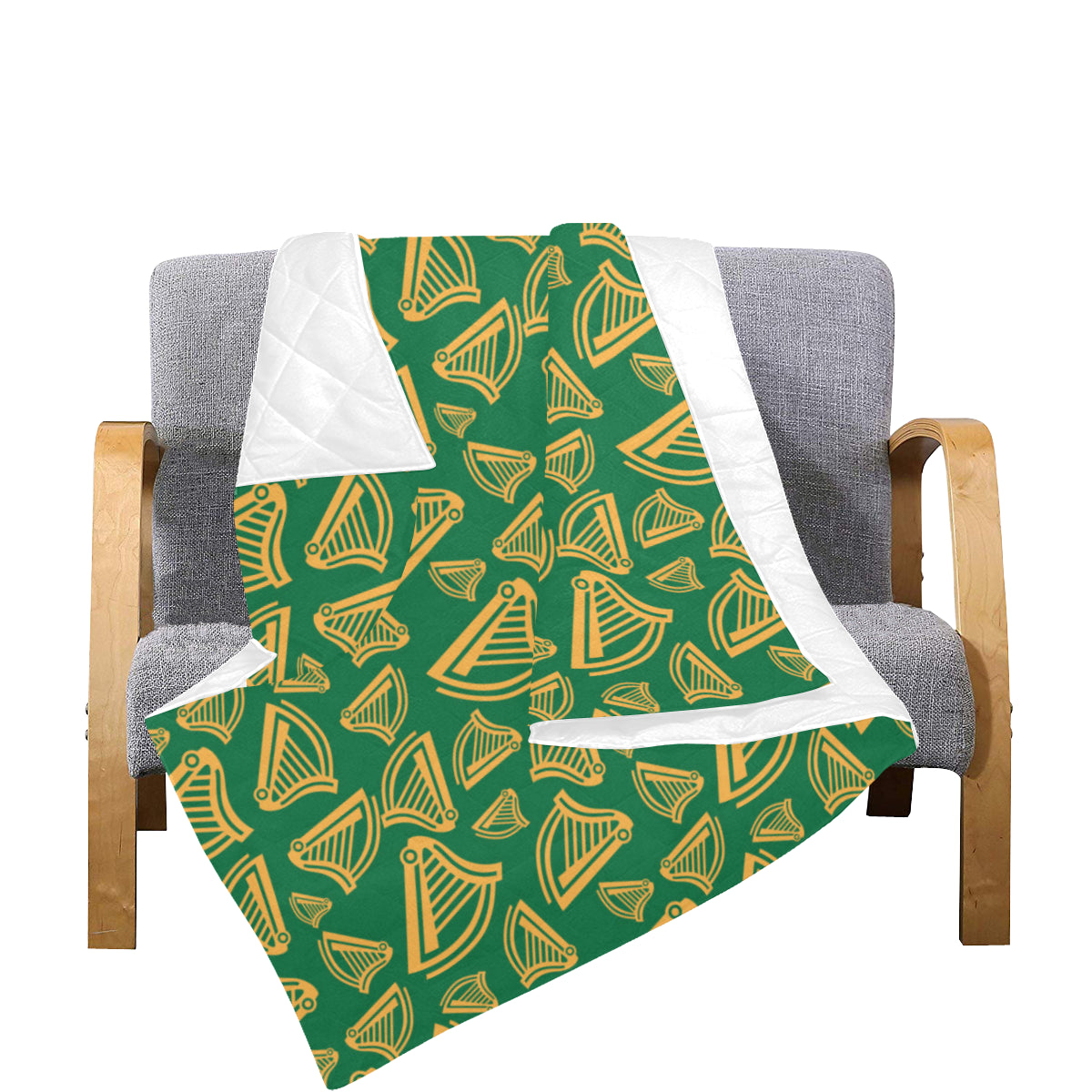 Harp Pattern Print Design 03 Premium Quilt