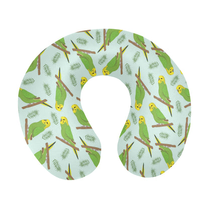 Budgerigar Pattern Print Design 04 U-Shaped Travel Neck Pillow