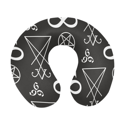 Pentagram Pattern Print Design A04 U-Shaped Travel Neck Pillow