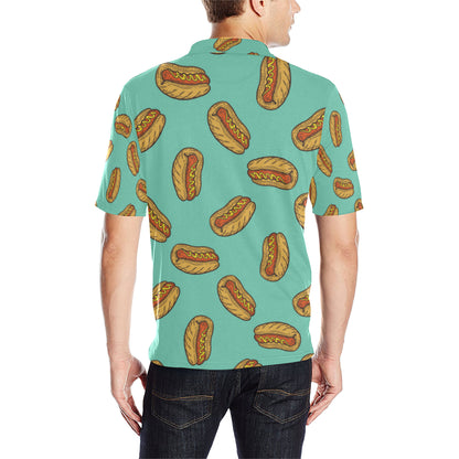 Hot Dog Pattern Print Design 04 Men Polo Shirt