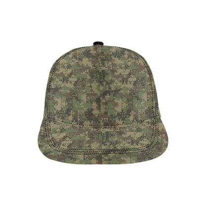 Camouflage Aztec Green Army Print Snapback Cap