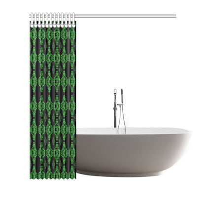 Celtic Knot Green Neon Design Shower Curtain