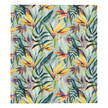 Tropical Flower Pattern Print Design TF022 Premium Quilt