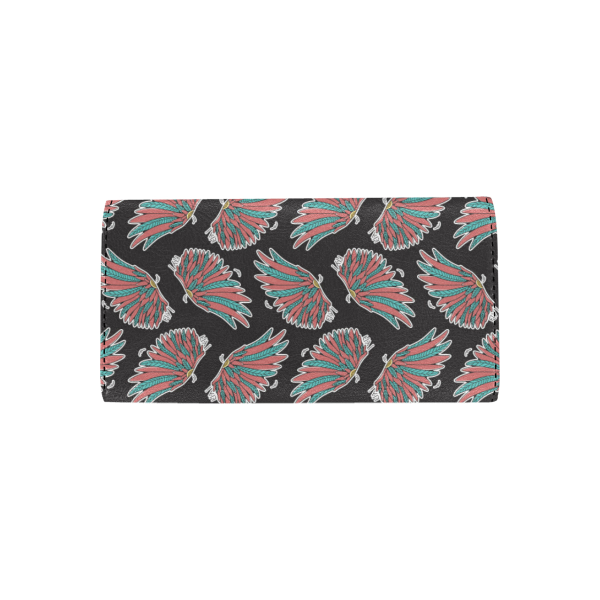 Angel Wings Pattern Print Design 05 Women's Trifold Wallet