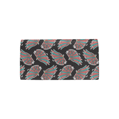 Angel Wings Pattern Print Design 05 Women's Trifold Wallet