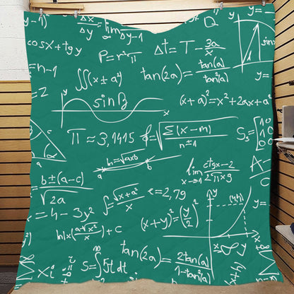Math Pattern Print Design 01 Premium Quilt