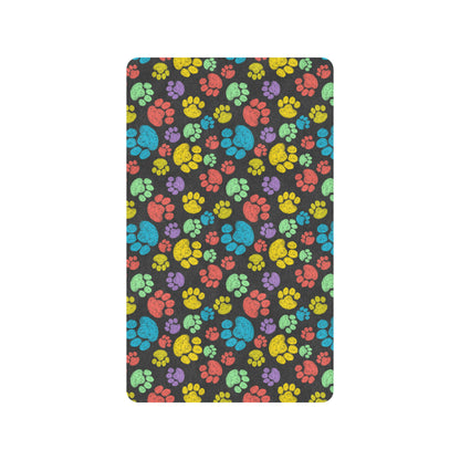 Paw Colorful Print Rubber Doormat